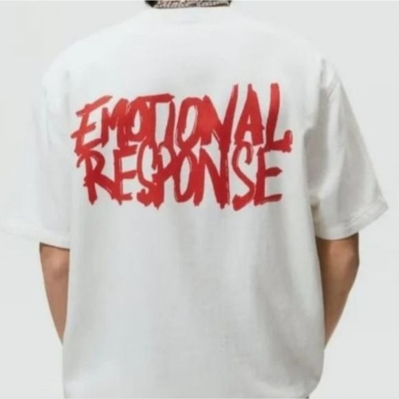 Zara Other - NWD ZARA MEN tex print shirt TEXT T-SHIRT Short Sleeve Cotton emotional response